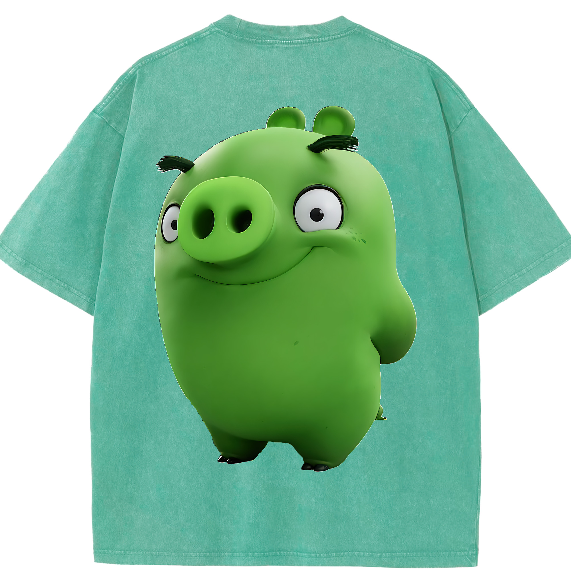 （画像用） Angry Birds アングリーバード 綿100% ヴィンテージ風 半袖Tシャツ（背面プリント）